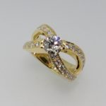 Crossover Diamond Ring with Bright Set Diamonds - Dyke Vandenburgh Jewelers