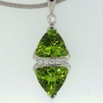 Double Peridot with Channel Set Diamonds - Dyke Vandenburgh Jewelers