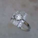 Platinum Handcrafted Reproduction of Vintage Ring with Old European Cut Diamond - Dyke Vandenburgh Jewelers