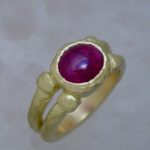 Roman Style Ruby Ring Cabichon Ring - Dyke Vandenburgh Jewelers