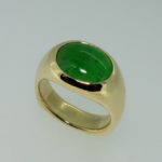 Yellow Gold Ring with Fine Quality Jade - Dyke Vandenburgh Jewelers